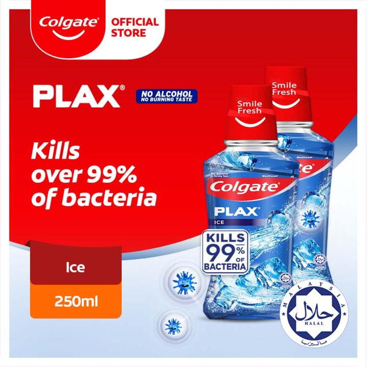 [Kills over 99 of bacteria] Colgate Plax Ice Mouthwash 250ml [Bundle