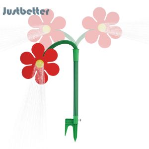 Dancing Daisy Water Sprinkler Outdoor Garden Decor 360 Degree Rotating Lawn Sprinkler for Yard Watering and Pet Fun