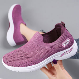 READY STOCK  Slip on Womens Sport Shoes Walking Running Lady Girl rubber shoes for women Sneakers