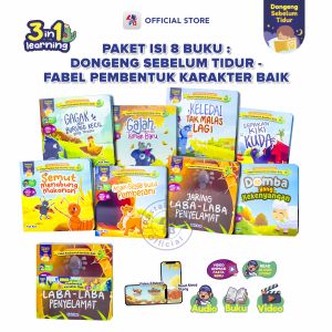 Buku Paket 8 Buku Cerita Anak / Cerita Anak Bergambar Fabel Pembentuk Karakter Baik ( 8 Buku ) / Aqwam