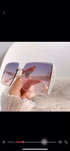 TIM2107 - Kacamata Fashion Wanita Mewah Lensa Rimless Anti UV