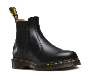 【Offlcial Store】Dr. Martens 2976 YS Yellow Lined Skin Black Mens and Womens Chelsea boot