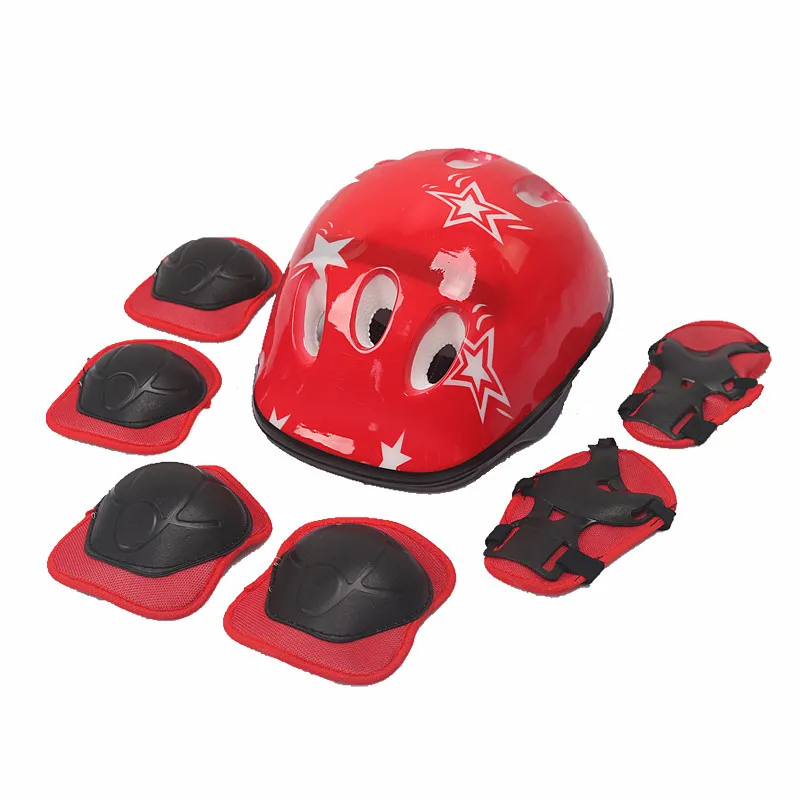 【 3-8 Years】7pcs Adjustable Skate Cycling Bike Safety Helmet Knee Elbow Pad  Toddler Helmet for Kids Girls Boys Sport Protective Gear Set Knee Elbow