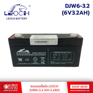 แบตเตอรี่แห้ง LEOCH DJW6-3.2 6V 3.2AH อมร อีเล็คโทรนิคส์ อมรออนไลน์ แบต แบตเตอรี่ แบตแห้ง แบตคีบ