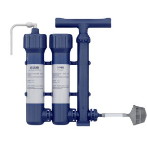 Individual Outdoor Water Purifier Portable Hand-pressure Ultrafiltration Membrane Filter Water Purification Field Emergency Camouflage Equipment with 0.01 Micron UF Water Filter 3000L Purification Capacity for Outdoor Survival