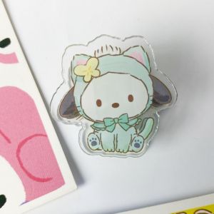 Cute Sanrio Hello Kitty Acrylic Binder Clip My Melody Cinnamoroll Clips Paper Clamp Office Decorative Supplies School Stationery