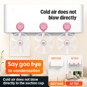Antidirect Blowing Air Conditioning Fan Evenly Temperatured Prevent Colds Comfort Suction Cup Wallmounted Sparing Fan