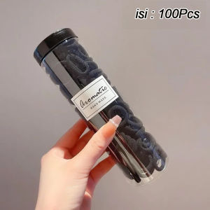 MALL - (Free Box) Set 100Pcs iKat Rambut Gaya Korea Kain Karet Elastis Anak Perempuan KCR23
