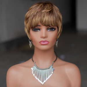 100% Human Hair Wigs Pixie Cut Short Curly Wig for Women pixie cut wigs Full Machine Wig Fashion Type For Female