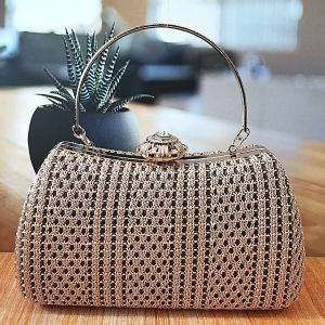 Tas Dompet Handbag Pesta Kondangan Wisuda Import Mewah Kristal Diamond Hardcase 2888210