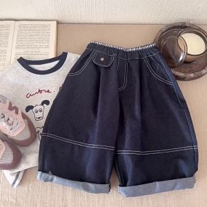 G7 Bangcheng Childrens Pants 2025 Autumn New Korean Style Loose Fashionable Wide-Leg Pants for Boys and Girls Baby Jeans Trendy 7/7