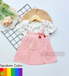 Dress anak perempuan bahan katun import /gaun anak cewek rok mini / Dres ulang tahun ASANO SHOP