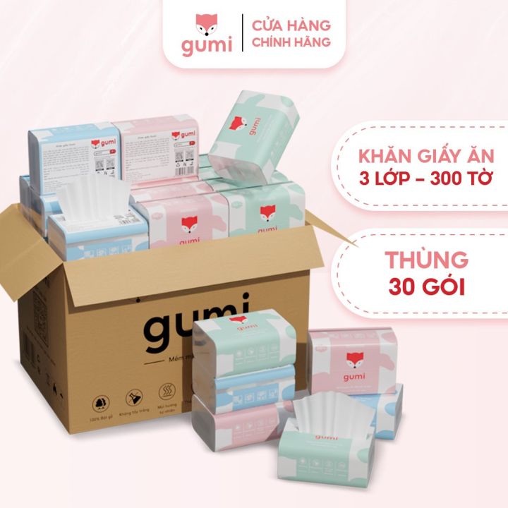 Giấy ăn gấu trúc thùng 30 gói rút, giấy ăn hàng cao cấp gumi | Lazada.vn