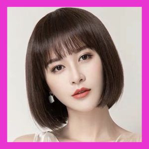 TẶNG LƯỚI - Tóc giả nữ nguyên đầu sợi tơ Hàn Quốc CÓ DA ĐẦU - TG53