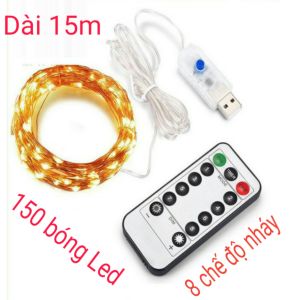 Đèn Led dây nhấp nháy siêu sáng có điều khiển từ xa dài 15m hàng tốt không thấm nước