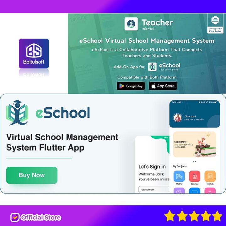 SOURCE CODE APLIKASI TEACHER FLUTTER APP - ESCHOOL VIRTUAL SCHOOL ...