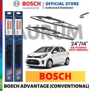 Bosch Advantage Wiper Blade set for Kia Picanto 2017-Present (24/14) 2pcs