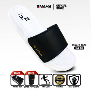 NAHA - Sandal Slop Karet Pria Wanita Distro Size 34-43