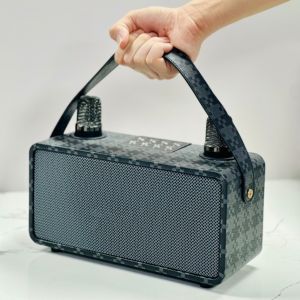 Karaoke Machine with 2 UHF Voice Changer Wireless Microphones Bluetooth Karaoke Speaker with Carrying Handle Bluetooth Speaker with mic Wireless Bluetooth Dual Microphone Karaoke Speaker 3D Stereo Amplifier party