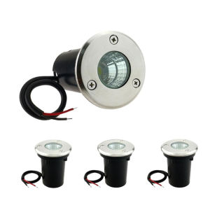 4 cái LED Đèn âm đất 5 Wát COB đèn cây ngoài trời mặt đất tại chỗ cảnh quan vườn vuông đường dẫn âm xuống sân 85-265V DC12V IP66