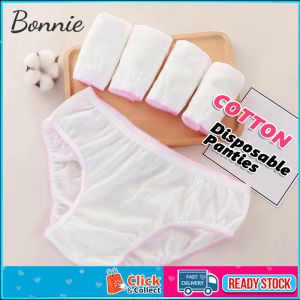 BO-Bonnie Cotton Disposable Panties Breathable / Seluar Dalam Wanita Plus Size Pakai Buang / Maternity Panties