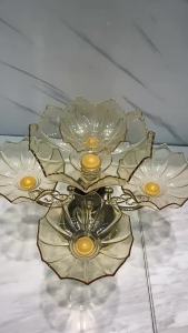 Fruit Plate Household Multi-layer Rotating Fruit Plate Living Room Fruit Plate   European-style Light Luxury Crystal Plate   Anti-Fall