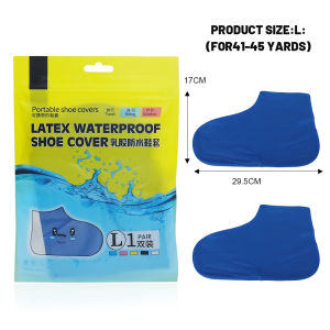 3/1Pairs Waterproof Non-slip Rain Shoes Covers Reusable Latex Shoe Thickened Boots for Indoor Exterior Rainy Household Products