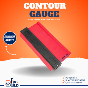 5IN 10IN Contour Gauge Arc Ruler Profile Gauge Carpentry Plastic Laminate Measuring Tool Shape Duplicator Contour Gauge