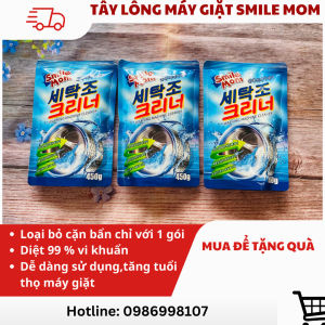 t Tẩy Lồng Máy Giặt Hàn Quốc Smile Mom 450Gr - Khử Mùi Kháng Khuẩn Cửa Ngang Cửa Đứng