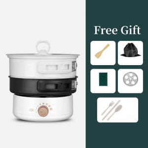[SG Ready Stock]1.6L portable rice cooker with electric ceramic stove split pot foldable household steamer