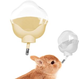 OUTOPEN No Drip Hamsters Water Dispenser Flower Shape Rolling Bead Small Pet Hanging Water Bottle Convenient Detachable Hamster Cage Kettle Rabbit