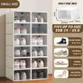 Large size shoe box foldable storage box stackable shoe rack organizing lalagyan ng sapatos. 