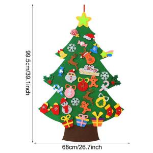 DIY Felt Christmas Tree Set Wall Hanging Decorations DIY Lighted Christmas Tree Decor Wall Hanging O