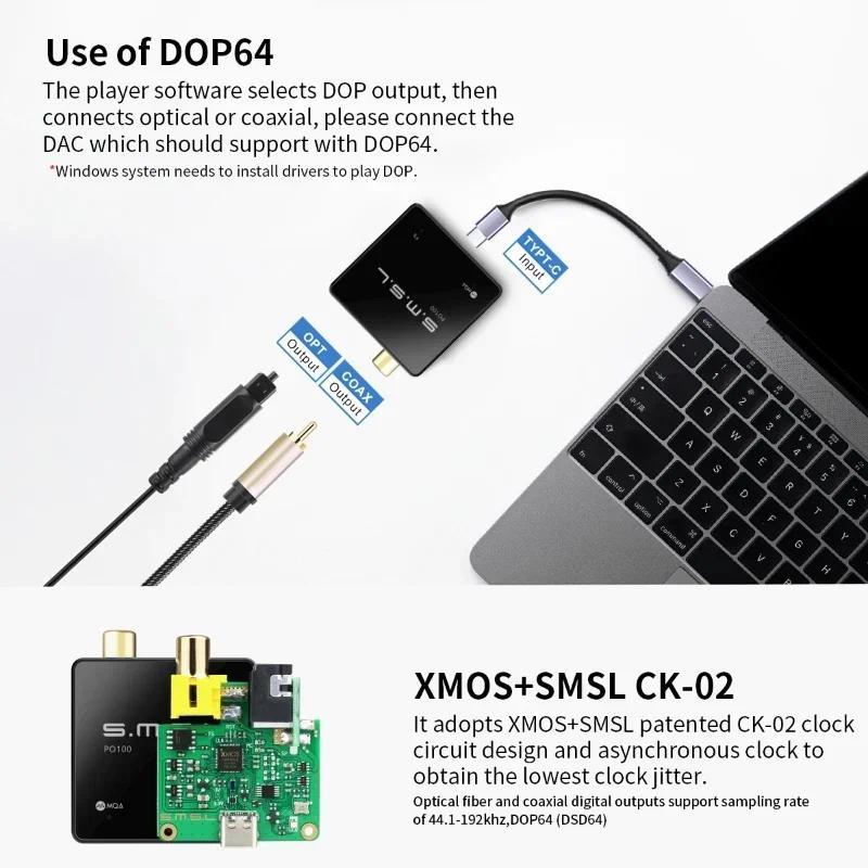 SMSL PO100 2024 USB Digital Interface DAC MQA Audio Decoder TYPE-C ...