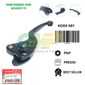 Handel Kiri AHM Scoopy Fi K81 Handle Rem Belakang Hitam Motor Matic Honda