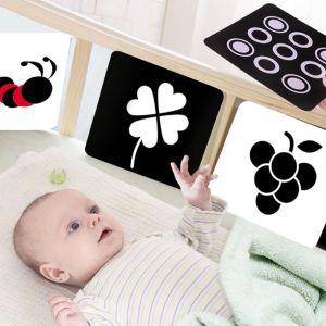[SG] Newborn Baby Visual Stimulation Flash Cards (Double Sided Visual Sensory Early Education Montessori Toys)