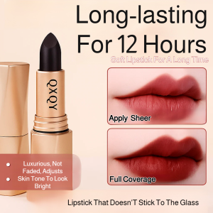 Luxury Velvet Matte Lipstick  Velvet Matte  Waterproof Long-Lasting Color  Brightening 24H Transfer-Proof Creamy Smooth Formula