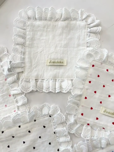 Machine Washable Heart Pattern Laces Tables Mats Soft Flounced Trim Kitchen Dining Decors Ideal Housewarmings Gift