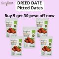 Pitted Dried Dates Organic Food Made in Dubai Product Hight Fiber Fruit Tastle Of Nature 200g By Sunfood. 
