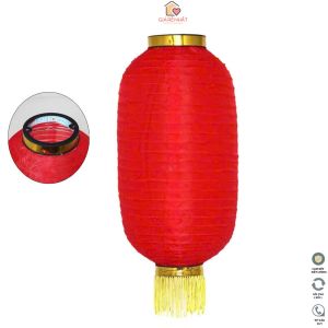 Đèn lồng Giấy đỏ lụa tròn dài giá rẻ 20cm dùng cho trang trí tết Trung thu Lễ hội