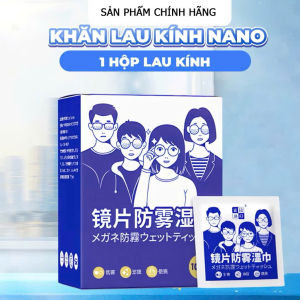 [COMBO GIẢM 30K] Hộp 100 khăn lau kính Nano chống bám hơi nước chống bụi bẩn