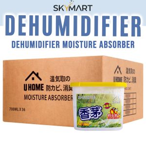 [Carton] XL 700ml Dehumidifier Moisture Absorber Charcoal Dehumidifier Anti Moulding Odour Smell Removal