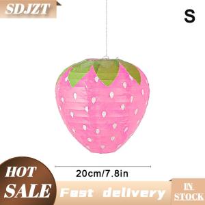 SDJZT 3D dâu tây giấy đèn lồng sinh nhật bé tắm bên trang trí treo dâu trang trí nền vườn trang trí