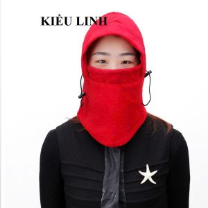 Mũ Trùm Giữ Ấm Đa Năng Mùa Lạnh Có Khẩu Trang Lót Nỉ Chống Gió Dùng Cho Người Chạy Xe Máy Làm Việc Cho Mọi Người