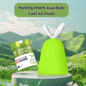 Cuộn 50 Túi đựng rác siêu dai hương ngải cứu xua đuổi ruồi muỗi và côn trùng Vuadienmay
