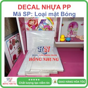 [In Laser] Xấp 50 Tờ Decal nhựa PP chịu nhiệt A4 - Giúp Bạn In Tem Nhãn Ghi Chú Hay Bìa Nhãn Bưu Phẩm