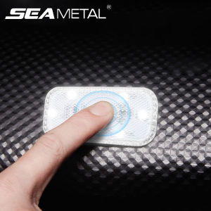 1/2/4pcs Magnetic Car LED Touch Lights Wireless Interior Light USB Roof Ceiling Reading Lamps for Door Foot Trunk Storage Box