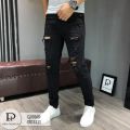 Quần jean nam trắng rách nhiều cao cấp hai màu trắng đen vải dày đẹp như hình. 