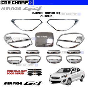 Mitsubishi Mirage G4 ( GLS / GLX ) 2012 to 2018 Combo Set garnish Cover Matte Black / Chrome ( Car Accessories )