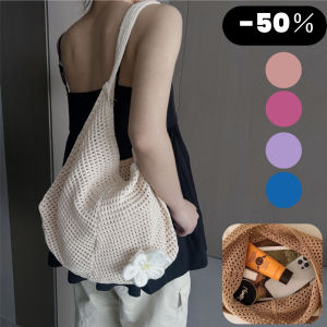 Belfoyer กระเป๋าชายหาดถักความจุขนาดใหญ่กระเป๋าสะพายสุภาพสตรีแบบเรียบง่ายกระเป๋าถือลมวันหยุด